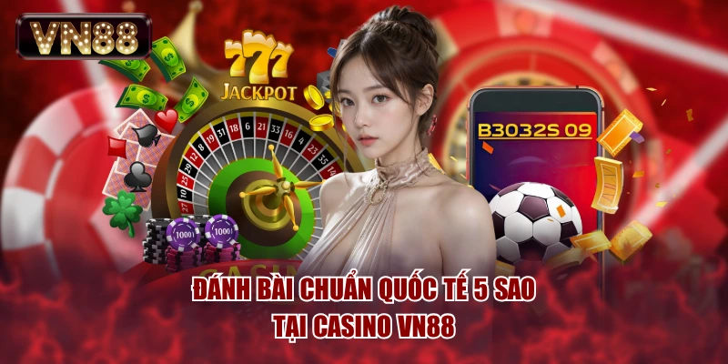 Đánh bài chuẩn quốc tế 5 sao tại casino VN88