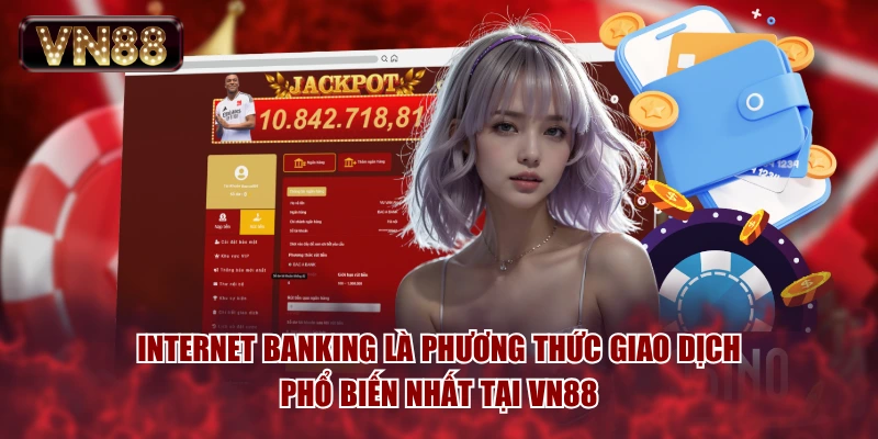 Internet banking là phương thức giao dịch phổ biến nhất tại VN88